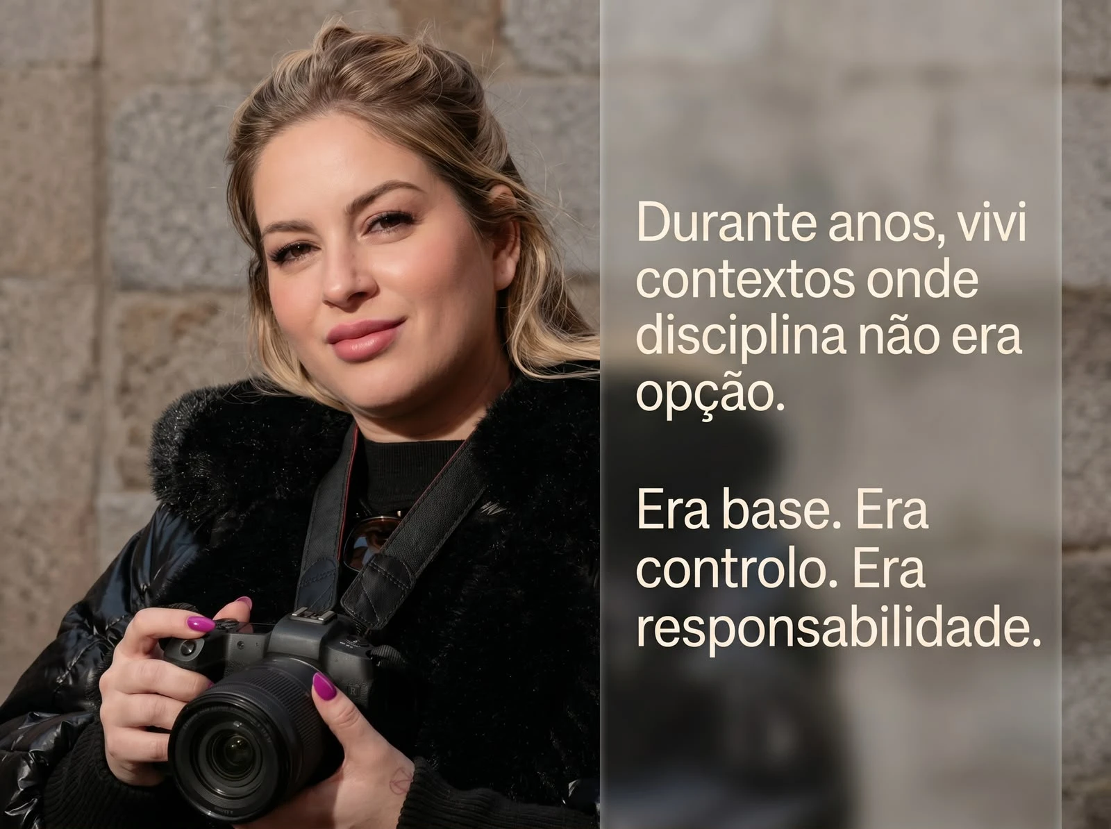 Daniela Riboira Oliveira com a sua câmara